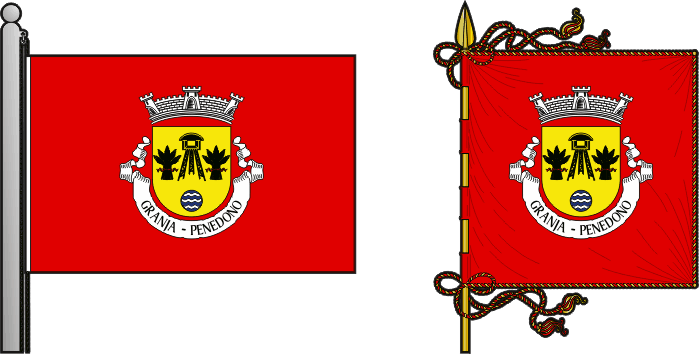 Bandeira e estandarte da antiga freguesia de Granja - Granja former civil parish, flag and banner Bandeira e estandarte da antiga freguesia de Granja - Granja former civil parish, flag and banner