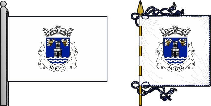 Bandeira e estandarte da antiga freguesia de Marecos - Marecos former civil parish, flag and banner Bandeira e estandarte da antiga freguesia de Marecos - Marecos former civil parish, flag and banner