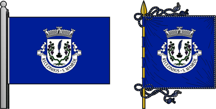 Bandeira e estandarte da freguesia de Recezinhos (São Mamede) - Recezinhos (São Mamede) civil parish, flag and banner Bandeira e estandarte da freguesia de Recezinhos (São Mamede) - Recezinhos (São Mamede) civil parish, flag and banner