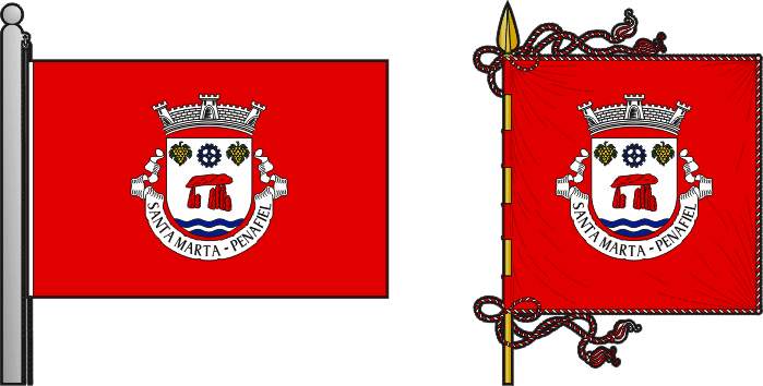 Bandeira e estandarte da antiga freguesia de Santa Marta - Santa Marta former civil parish, flag and banner Bandeira e estandarte da antiga freguesia de Santa Marta - Santa Marta former civil parish, flag and banner