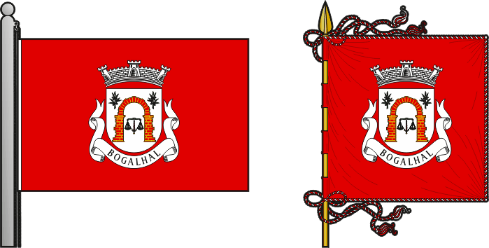 Bandeira e estandarte da antiga freguesia de Bogalhal - Bogalhal former civil parish, flag and banner Bandeira e estandarte da antiga freguesia de Bogalhal - Bogalhal former civil parish, flag and banner