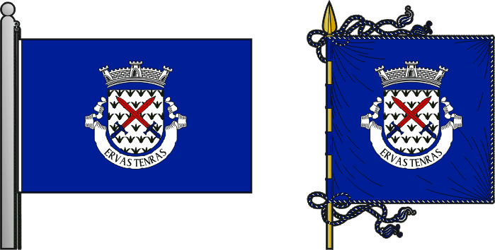 Bandeira e estandarte da antiga freguesia de Ervas Tenras - Ervas Tenras former civil parish, flag and banner Bandeira e estandarte da antiga freguesia de Ervas Tenras - Ervas Tenras former civil parish, flag and banner