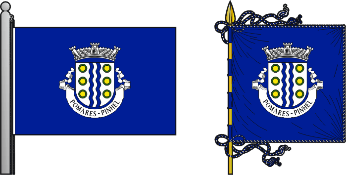 Bandeira e estandarte da antiga freguesia de Pomares - Pomares former civil parish, flag and banner Bandeira e estandarte da antiga freguesia de Pomares - Pomares former civil parish, flag and banner