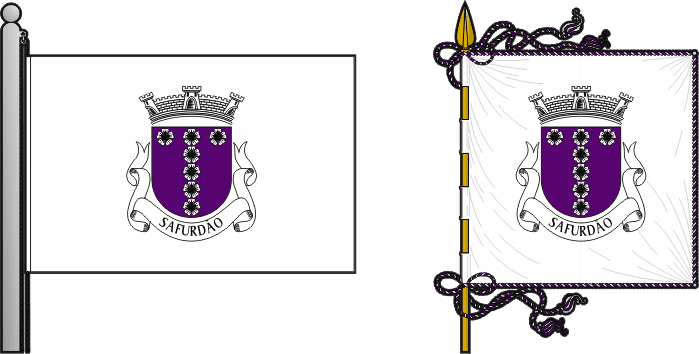 Bandeira e estandarte da antiga freguesia de Safurdão - Safurdão former civil parish, flag and banner