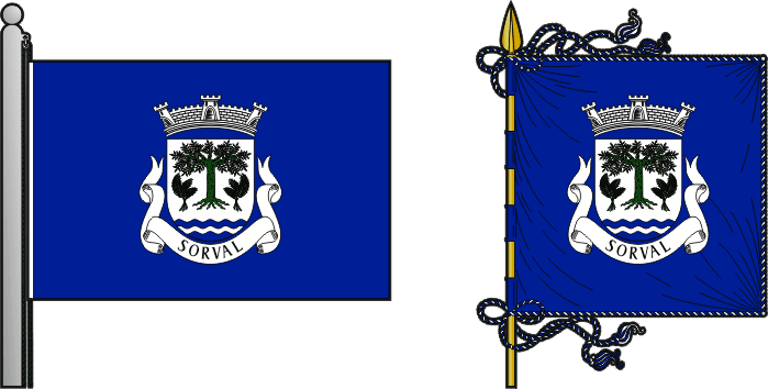 Bandeira e estandarte da antiga freguesia de Sorval - Sorval former civil parish, flag and banner Bandeira e estandarte da antiga freguesia de Sorval - Sorval former civil parish, flag and banner