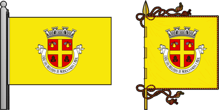 Bandeira e estandarte da União das freguesias de Proença-a-Nova e Peral - Proença-a-Nova and Peral civil parishes union flag and banner Bandeira e estandarte da União das freguesias de Proença-a-Nova e Peral - Proença-a-Nova and Peral civil parishes union flag and banner