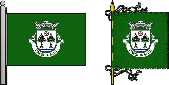 Bandeira e estandarte da freguesia de Janeiro de Baixo - Janeiro de Baixo civil parish, flag and banner Bandeira e estandarte da freguesia de Janeiro de Baixo - Janeiro de Baixo civil parish, flag and banner