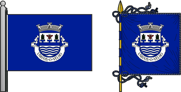 Bandeira e estandarte da freguesia de Unhais-o-Velho - Unhais-o-Velho civil parish, flag and banner Bandeira e estandarte da freguesia de Unhais-o-Velho - Unhais-o-Velho civil parish, flag and banner