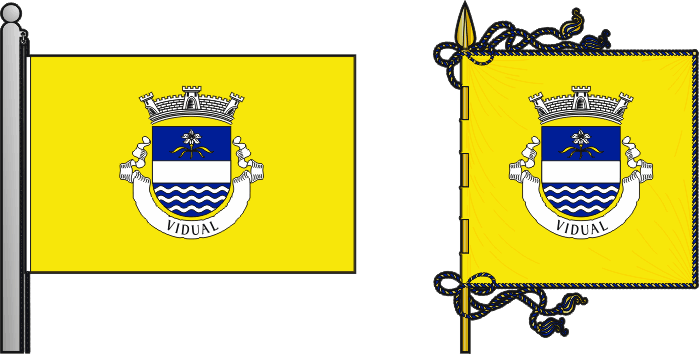 Bandeira e estandarte da antiga freguesia de Vidual - Vidual former civil parish, flag and banner Bandeira e estandarte da antiga freguesia de Vidual - Vidual former civil parish, flag and banner