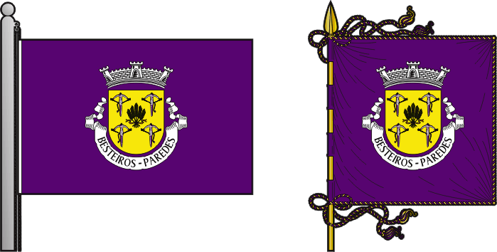 Bandeira e estandarte da antiga freguesia de Besteiros - Besteiros former civil parish, flag and banner Bandeira e estandarte da antiga freguesia de Besteiros - Besteiros former civil parish, flag and banner