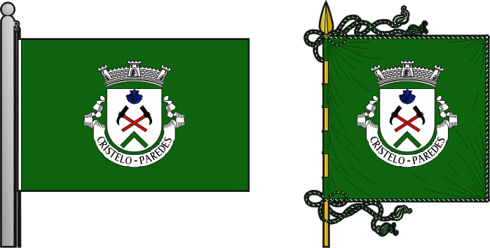 Bandeira e estandarte da freguesia de Cristelo - Cristelo civil parish, flag and banner Bandeira e estandarte da freguesia de Cristelo - Cristelo civil parish, flag and banner
