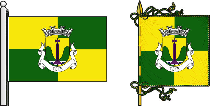 Bandeira e estandarte da freguesia de Cete - Cete civil parish, flag and banner Bandeira e estandarte da freguesia de Cete - Cete civil parish, flag and banner