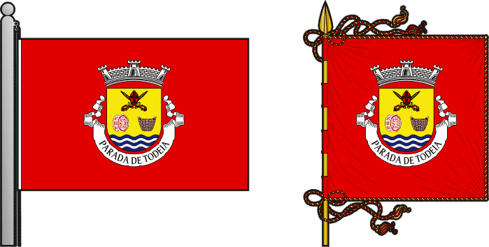 Bandeira e estandarte da freguesia de Parada de Todeia - Parada de Todeia civil parish, flag and banner Bandeira e estandarte da freguesia de Parada de Todeia - Parada de Todeia civil parish, flag and banner