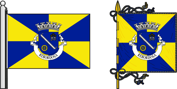 Bandeira e estandarte da freguesia de Rebordosa - Rebordosa civil parish, flag and banner Bandeira e estandarte da freguesia de Rebordosa - Rebordosa civil parish, flag and banner