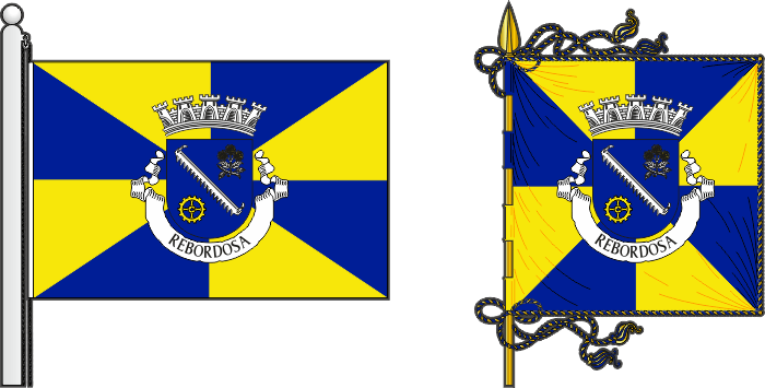 Bandeira e estandarte da freguesia de Rebordosa - Rebordosa civil parish, flag and banner Bandeira e estandarte da freguesia de Rebordosa - Rebordosa civil parish, flag and banner
