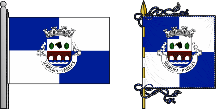 Bandeira e estandarte da freguesia de Sobreira - Sobreira civil parish, flag and banner Bandeira e estandarte da freguesia de Sobreira - Sobreira civil parish, flag and banner