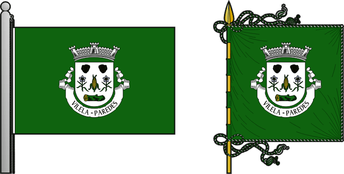 Bandeira e estandarte da freguesia de Vilela - Vilela civil parish, flag and banner Bandeira e estandarte da freguesia de Vilela - Vilela civil parish, flag and banner
