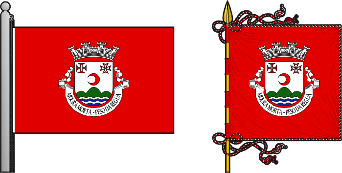Bandeira e estandarte da antiga freguesia de Moura Morta - Moura Morta former civil parish, flag and banner Bandeira e estandarte da antiga freguesia de Moura Morta - Moura Morta former civil parish, flag and banner