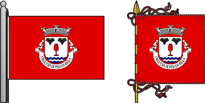 Bandeira e estandarte da antiga freguesia de Peso da Régua - Peso da Régua former civil parish, flag and banner Bandeira e estandarte da antiga freguesia de Peso da Régua - Peso da Régua former civil parish, flag and banner