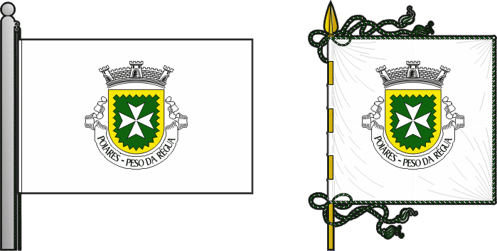 Bandeira e estandarte da antiga freguesia de Poiares - Poiares former civil parish, flag and banner Bandeira e estandarte da antiga freguesia de Poiares - Poiares former civil parish, flag and banner