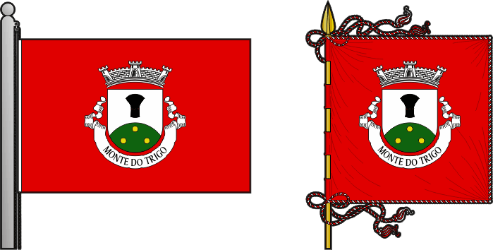 Bandeira e estandarte da freguesia de Monte do Trigo - Monte do Trigo civil parish, flag and banner Bandeira e estandarte da freguesia de Monte do Trigo - Monte do Trigo civil parish, flag and banner
