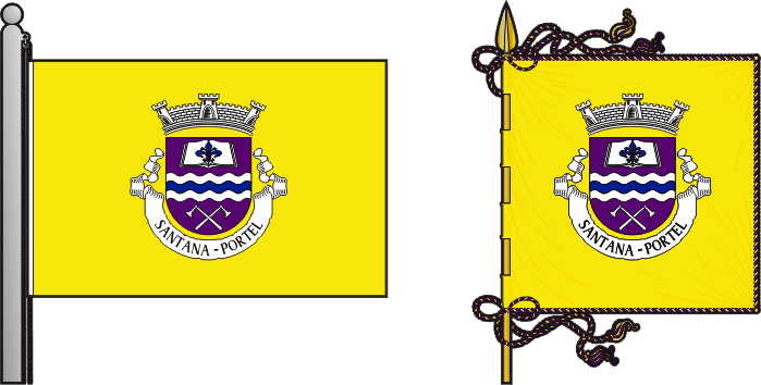 Bandeira e estandarte da freguesia de Santana - Santana civil parish, flag and banner Bandeira e estandarte da freguesia de Santana - Santana civil parish, flag and banner