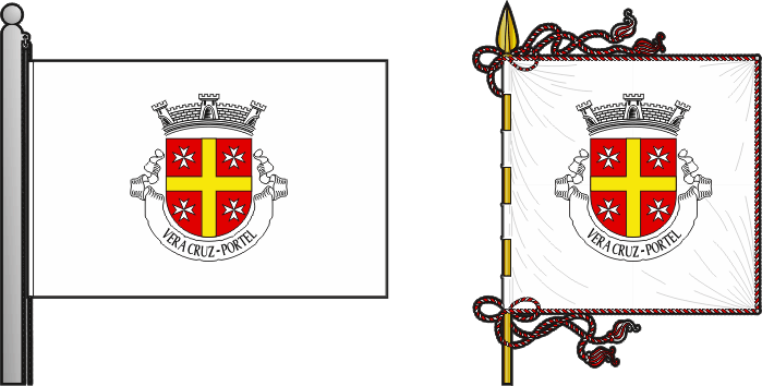 Bandeira e estandarte da freguesia de Vera Cruz - Vera Cruz civil parish, flag and banner