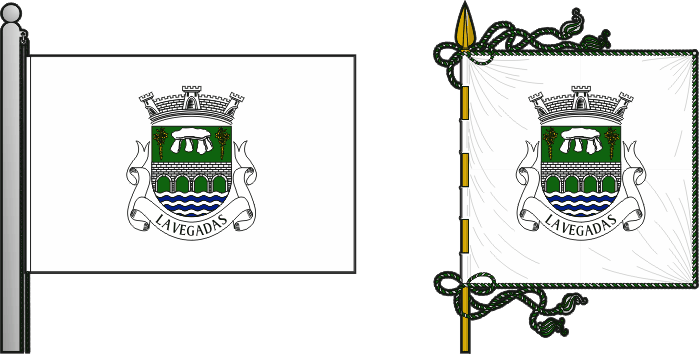 Bandeira e estandarte da freguesia de Lavegadas - Lavegadas civil parish, flag and banner Bandeira e estandarte da freguesia de Lavegadas - Lavegadas civil parish, flag and banner