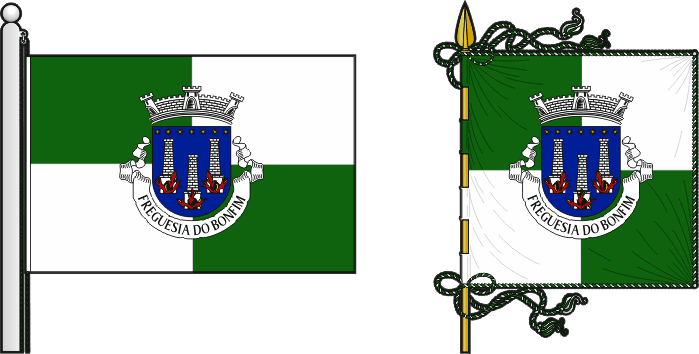 Bandeira e estandarte da freguesia do Bonfim - Bonfim civil parish, flag and banner Bandeira e estandarte da freguesia do Bonfim - Bonfim civil parish, flag and banner