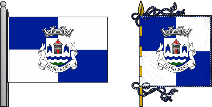 Bandeira e estandarte da antiga freguesia de Foz do Douro - Foz do Douro former civil parish, flag and banner Bandeira e estandarte da antiga freguesia de Foz do Douro - Foz do Douro former civil parish, flag and banner