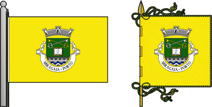 Bandeira e estandarte da antiga freguesia de Miragaia - Miragaia former civil parish, flag and banner Bandeira e estandarte da antiga freguesia de Miragaia - Miragaia former civil parish, flag and banner