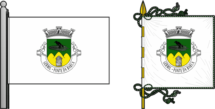 Bandeira e estandarte da antiga freguesia de Germil - Germil former civil parish, flag and banner