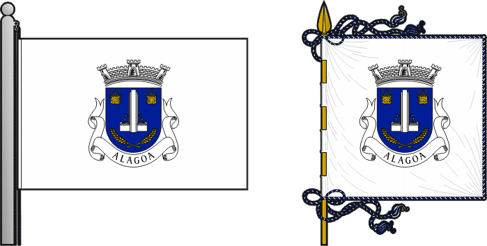 Bandeira e estandarte da freguesia de Alagoa - Alagoa civil parish, flag and banner Bandeira e estandarte da freguesia de Alagoa - Alagoa civil parish, flag and banner