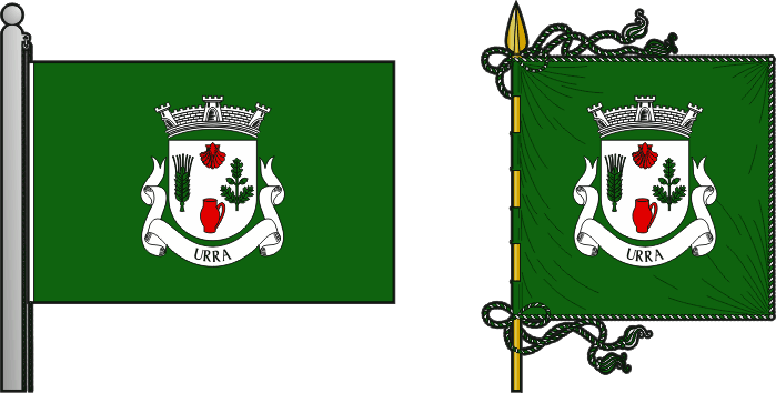 Bandeira e estandarte da freguesia de Urra - Urra civil parish, flag and banner Bandeira e estandarte da freguesia de Urra - Urra civil parish, flag and banner