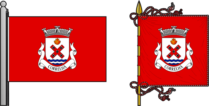 Bandeira e estandarte da freguesia de Correlhã - Correlhã civil parish, flag and banner Bandeira e estandarte da freguesia de Correlhã - Correlhã civil parish, flag and banner