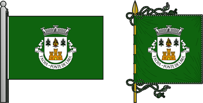 Bandeira e estandarte da freguesia de Facha - Facha civil parish, flag and banner Bandeira e estandarte da freguesia de Facha - Facha civil parish, flag and banner