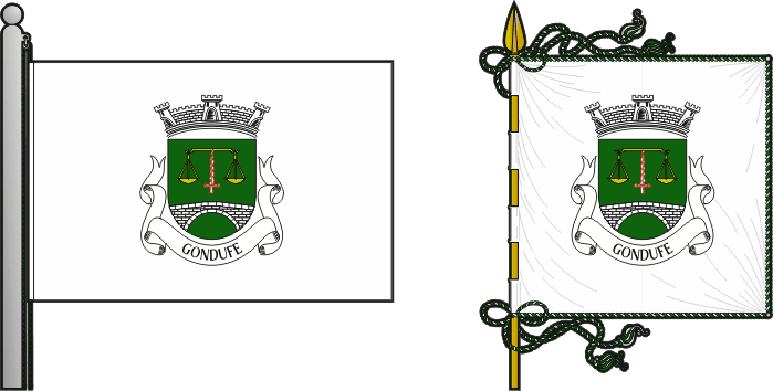 Bandeira e estandarte da freguesia de Gondufe - Gondufe civil parish, flag and banner Bandeira e estandarte da freguesia de Gondufe - Gondufe civil parish, flag and banner