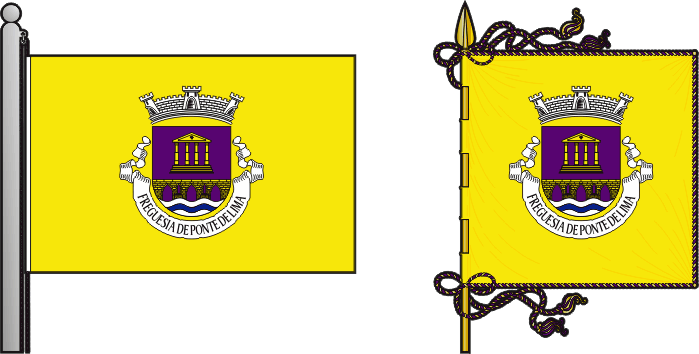 Bandeira e estandarte da antiga freguesia de Ponte de Lima - Ponte de Lima former civil parish, flag and banner Bandeira e estandarte da antiga freguesia de Ponte de Lima - Ponte de Lima former civil parish, flag and banner