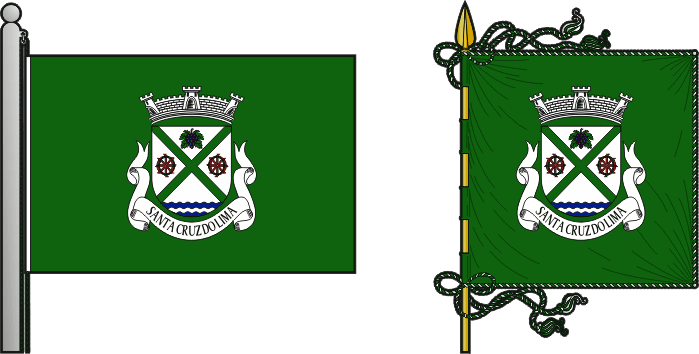 Bandeira e estandarte da freguesia de Santa Cruz do Lima - Santa Cruz do Lima civil parish, flag and banner Bandeira e estandarte da freguesia de Santa Cruz do Lima - Santa Cruz do Lima civil parish, flag and banner