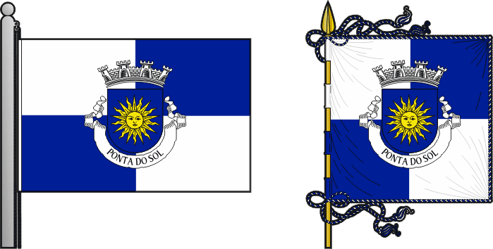 Bandeira e estandarte do município de Ponta do Sol - Ponta do Sol Municipality flag and banner Bandeira e estandarte do município de Ponta do Sol - Ponta do Sol Municipality flag and banner