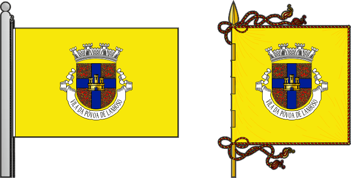 Bandeira e estandarte do Município de Póvoa de Lanhoso - Póvoa de Lanhoso municipal flag and banner Bandeira e estandarte do Município de Póvoa de Lanhoso - Póvoa de Lanhoso municipal flag and banner