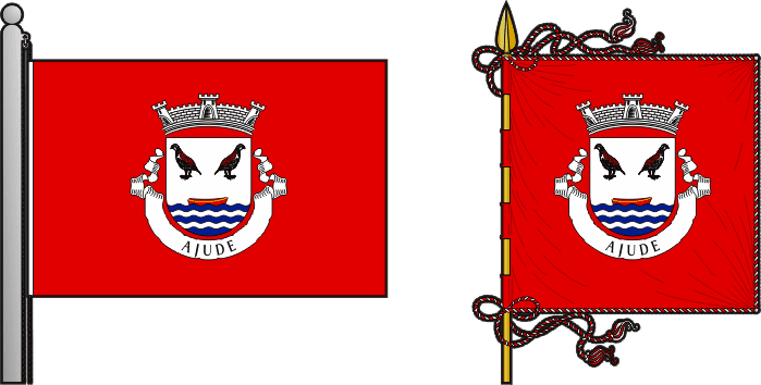 Bandeira e estandarte da antiga freguesia de Ajude - Ajude former civil parish, flag and banner Bandeira e estandarte da antiga freguesia de Ajude - Ajude former civil parish, flag and banner