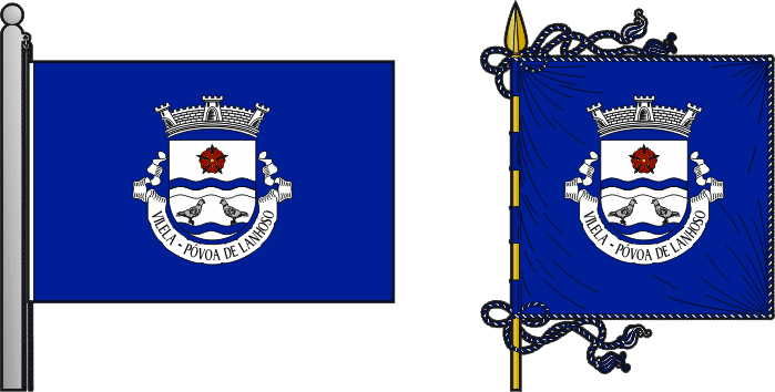 Bandeira e estandarte da freguesia de Vilela - Vilela civil parish, flag and banner
