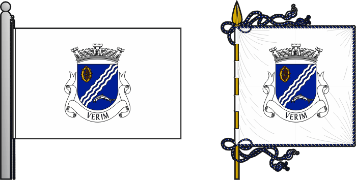 Bandeira e estandarte da antiga freguesia de Verim - Verim former civil parish, flag and banner Bandeira e estandarte da antiga freguesia de Verim - Verim former civil parish, flag and banner
