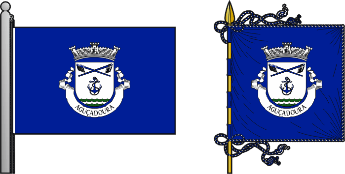 Bandeira e estandarte da antiga freguesia de Aguçadoura - Aguçadoura former civil parish, flag and banner