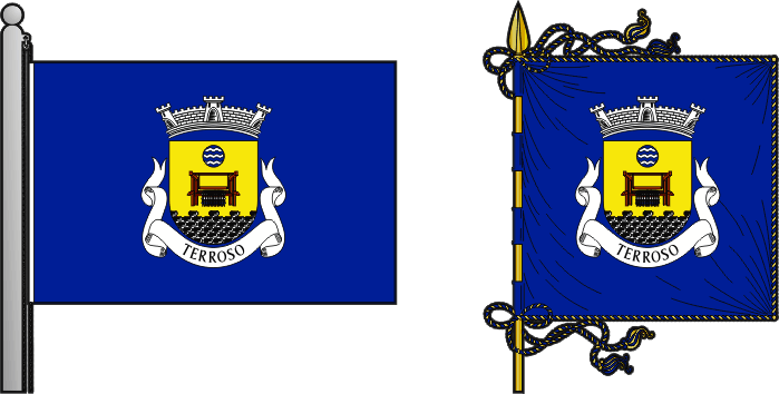 Bandeira e estandarte da antiga freguesia de Terroso - Terroso former civil parish, flag and banner Bandeira e estandarte da antiga freguesia de Terroso - Terroso former civil parish, flag and banner
