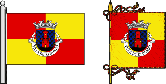 Bandeira e estandarte do Município de Redondo - Redondo municipal flag and banner Bandeira e estandarte do Município de Redondo - Redondo municipal flag and banner