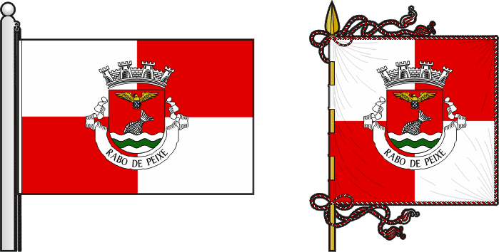 Bandeira e estandarte da freguesia de Rabo de Peixe - Rabo de Peixe civil parish, flag and banner Bandeira e estandarte da freguesia de Rabo de Peixe - Rabo de Peixe civil parish, flag and banner