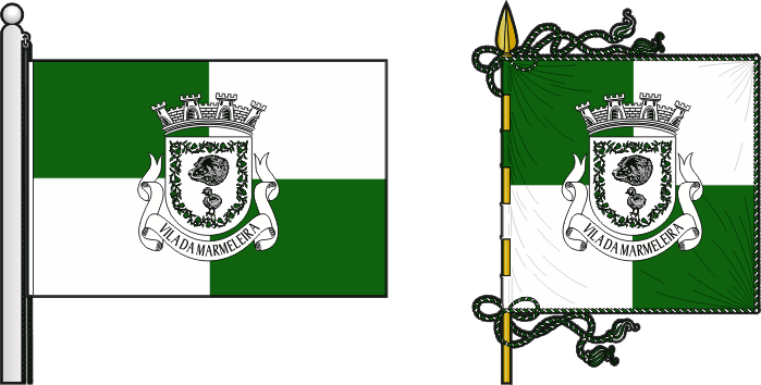 Bandeira e estandarte da antiga freguesia da Marmeleira - Marmeleira former civil parish, flag and banner Bandeira e estandarte da antiga freguesia da Marmeleira - Marmeleira former civil parish, flag and banner