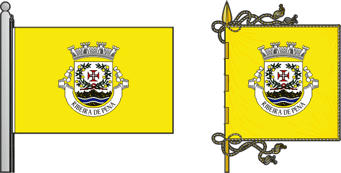 Bandeira e estandarte do Município de Ribeira de Pena - Ribeira de Pena municipal flag and banner Bandeira e estandarte do Município de Ribeira de Pena - Ribeira de Pena municipal flag and banner